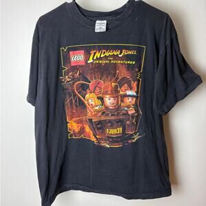 LEGO Indiana Jones The Original Adventures Video Game Vintage Black Tee - Large